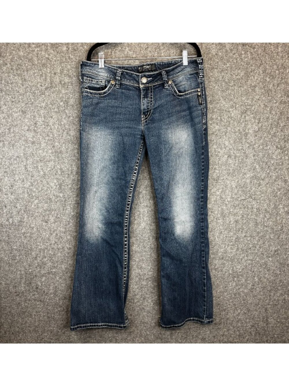 Silver Suki Womens 33 x 32 Jeans Bootcut Medium Wash Stretch Denim